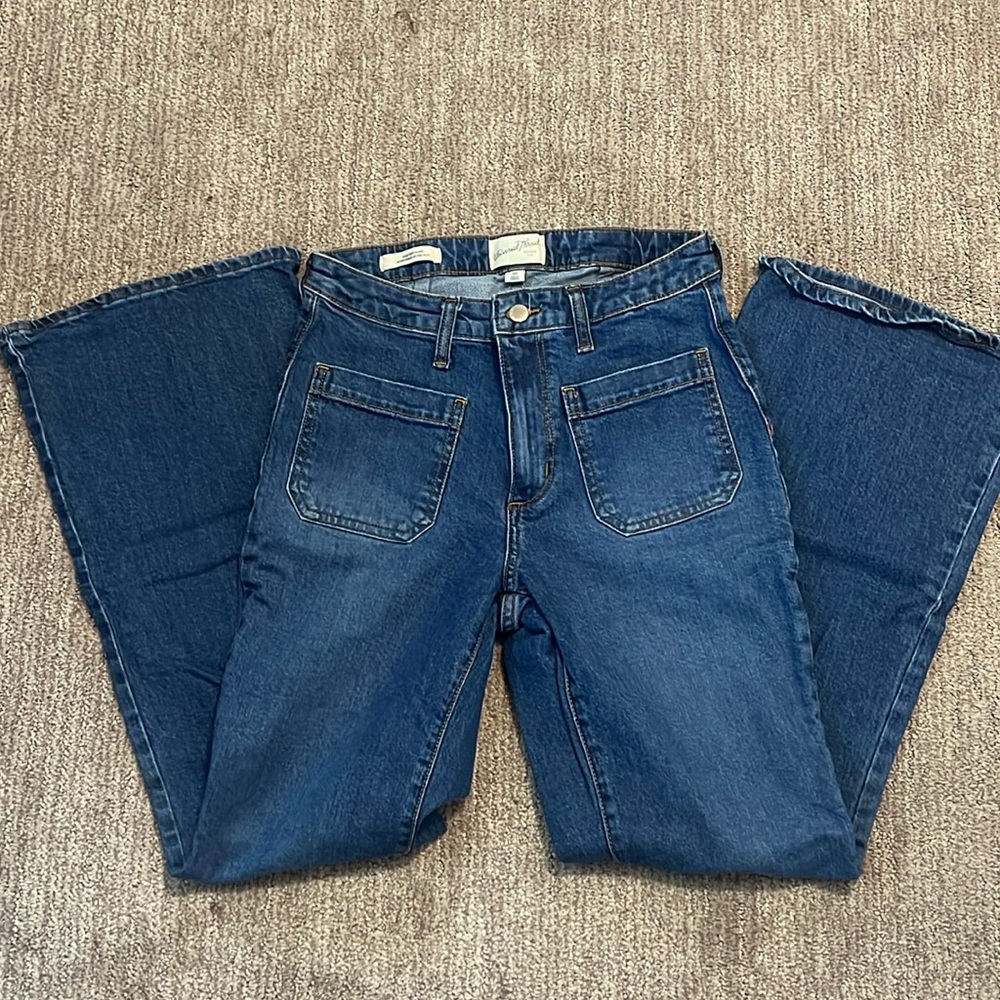 high rise flare jeans